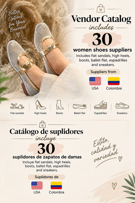 30 Suppliers Shoes Women Vendor Catalog- Catalogo 30 Suplidores Zapatos Para Damas